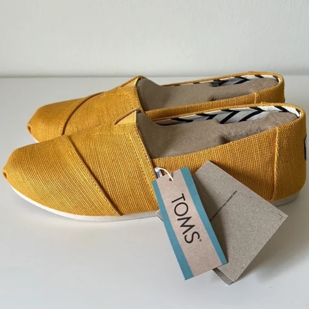 TOMS Mustard Canvas Slip-Ons